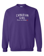 Canadian Girl Forever And Always   Crewneck Sweatshirt - Unisex