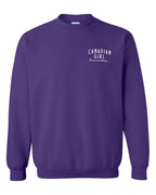 Canadian Girl Forever And Always Left Chest and Back  Crewneck Sweatshirt - Unisex