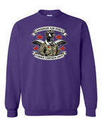 Cobra Chicken Air Force Crewneck Sweatshirt in Purple