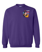 Poked the Wrong Goose Left Chest and Back Crewneck Sweatshirt in Purple