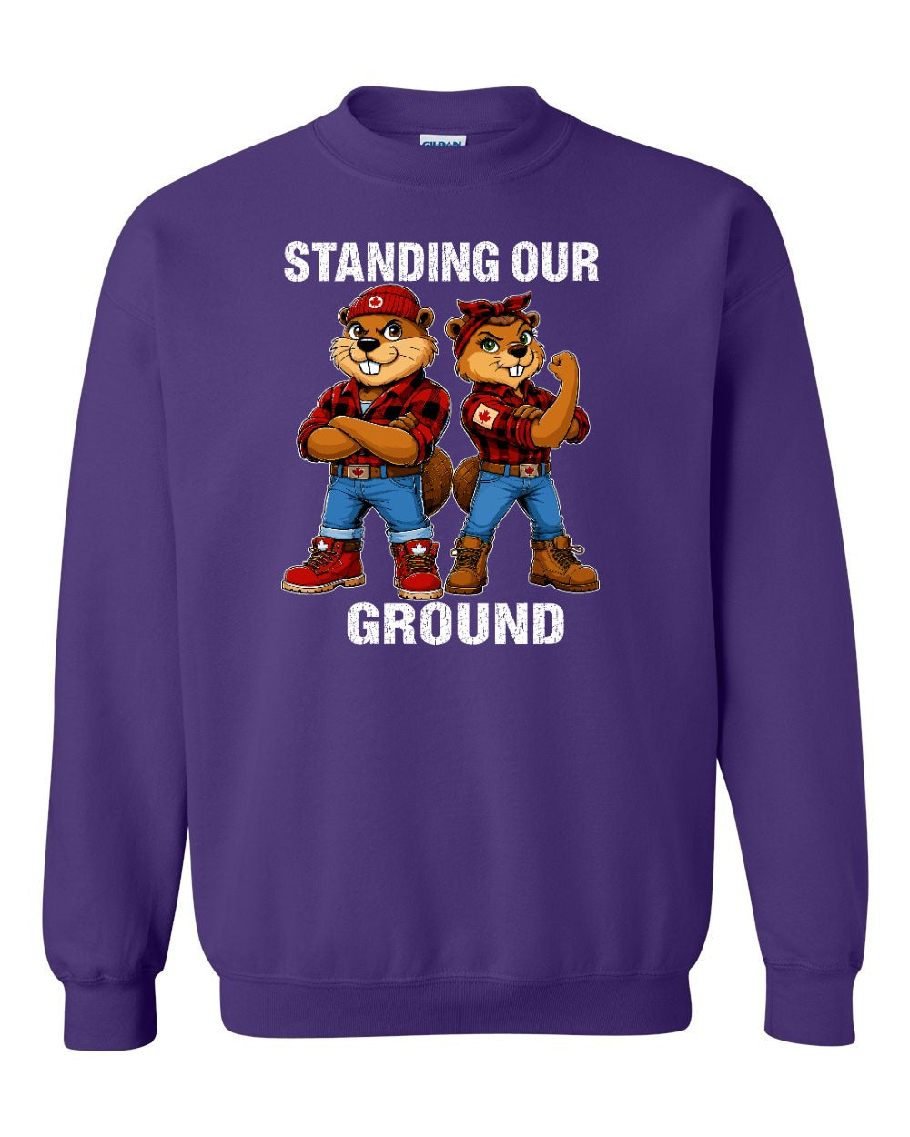 Standing Our Ground Crewneck Sweatshirt in Purple