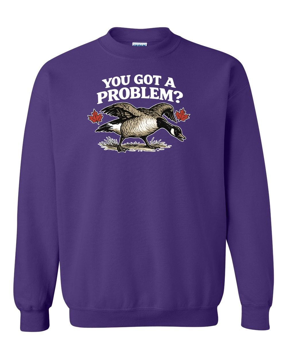 You Got a Problem Crewneck Sweatshirt in Purple