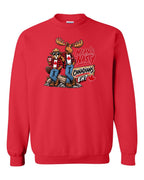 Mean and Nasty New Full Front Crewneck Sweatshirt in Red
