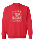 Proud To Be Canadian Folk   Crewneck Sweatshirt - Unisex