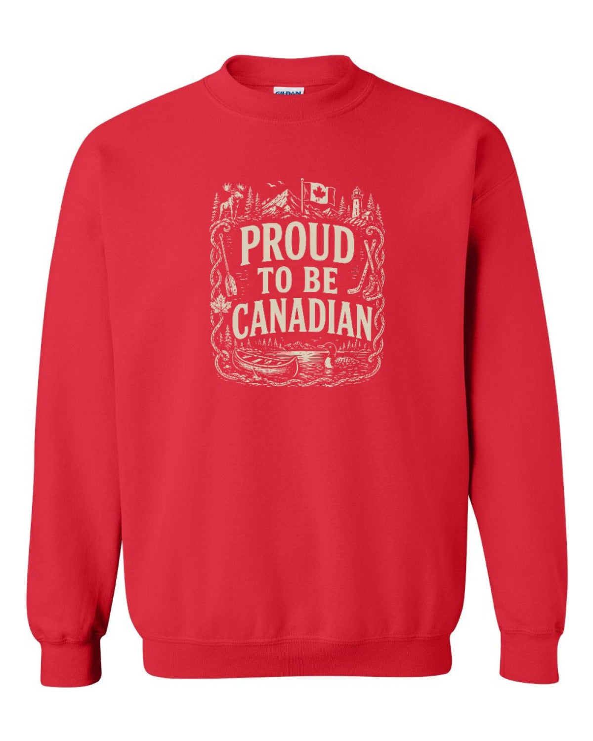 Proud To Be Canadian Folk   Crewneck Sweatshirt - Unisex