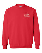 Proud To Be Canadian Sign Left Chest  Crewneck Sweatshirt - Unisex