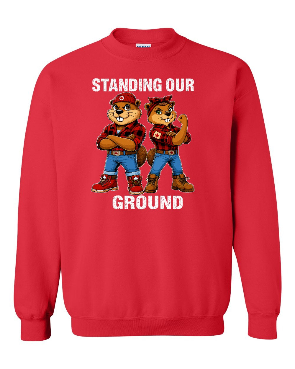 Standing Our Ground Crewneck Sweatshirt in Red