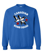 Canadian Bomb Squad Cropped Crewneck Sweatshirt in Royal