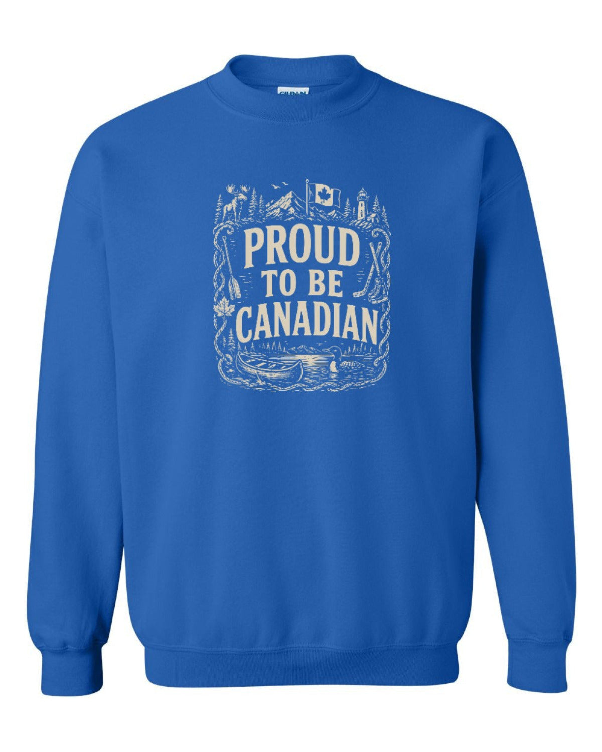 Proud To Be Canadian Folk   Crewneck Sweatshirt - Unisex
