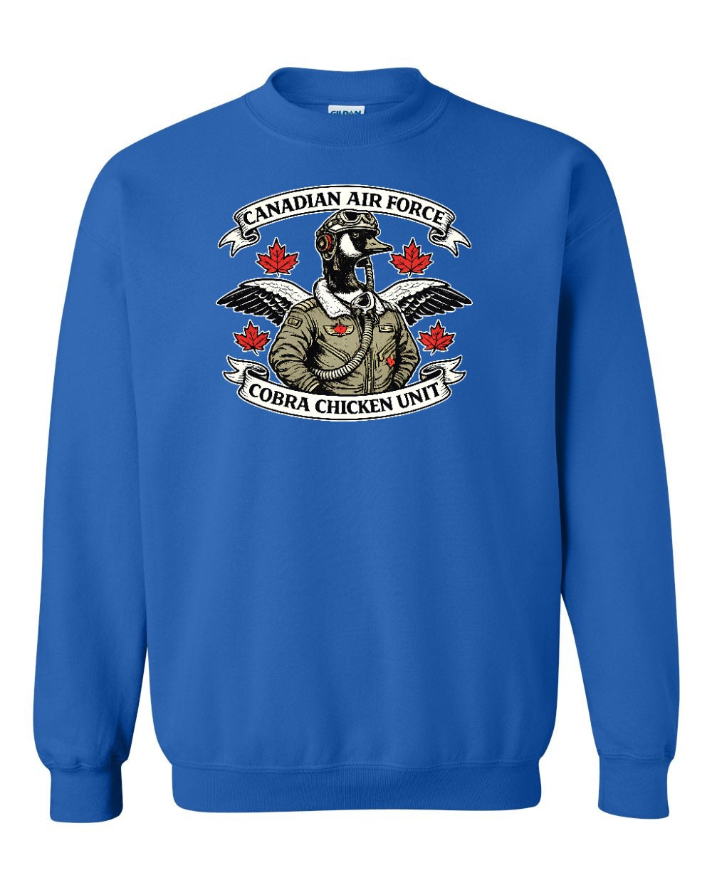 Cobra Chicken Air Force Crewneck Sweatshirt in Royal