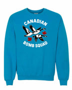 Canadian Bomb Squad Cropped Crewneck Sweatshirt in Sapphire