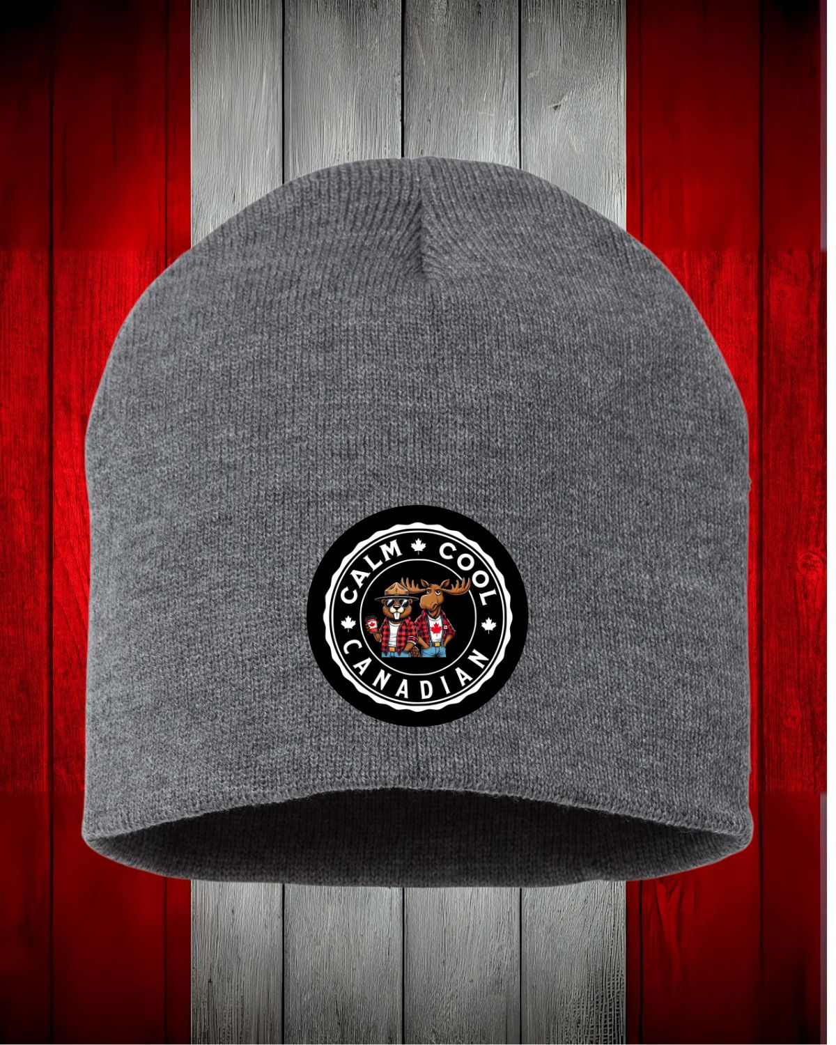 Calm Cool Canadian Moose & Beaver Toque
