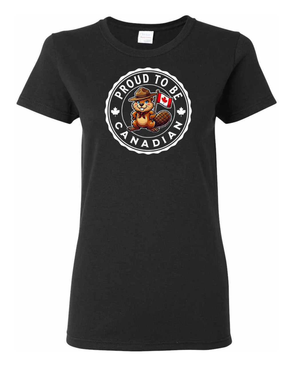 Proud to be Canadian Female Beaver  Women's Tee