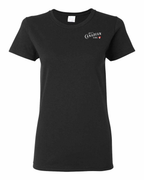 Just a Canadian Girl Heart Flag Left Chest Women's Tee