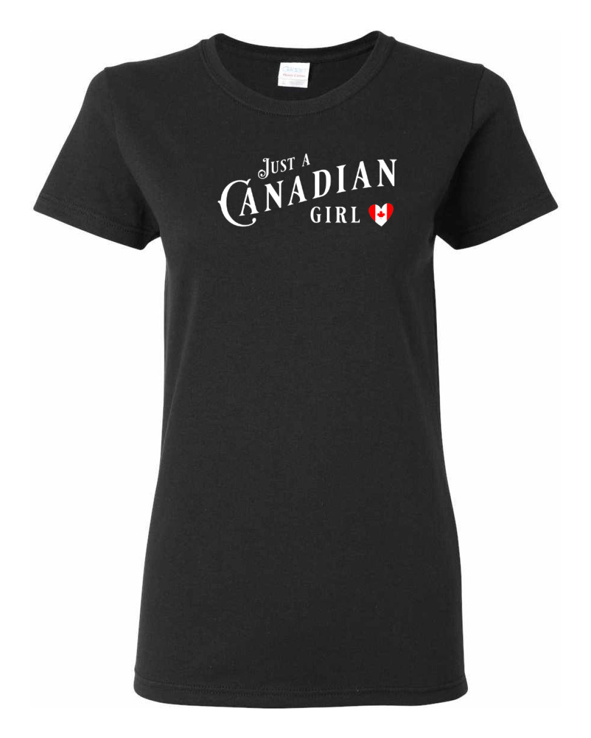 Just a Canadian Girl Heart Flag  Women's Tee