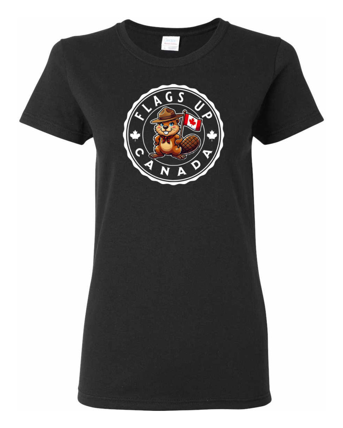 Flags Up Female Beaver  Women's Tee )