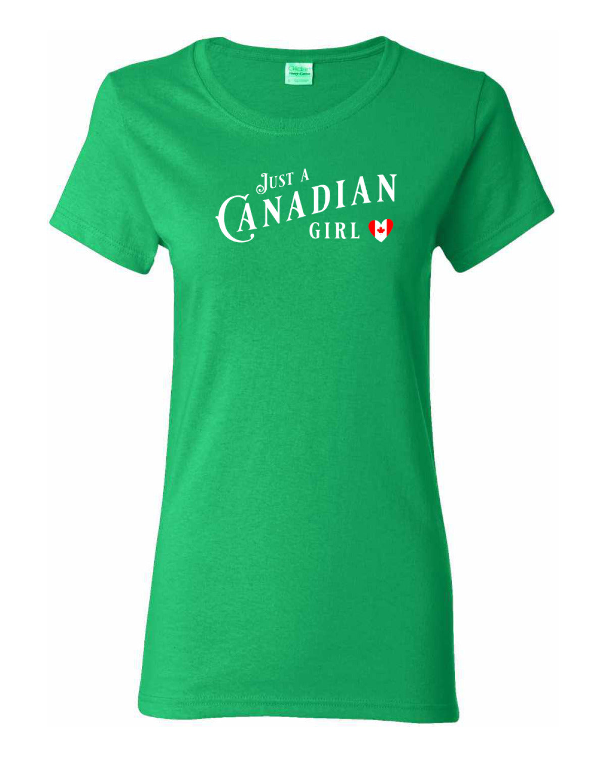 Just a Canadian Girl Heart Flag  Women's Tee