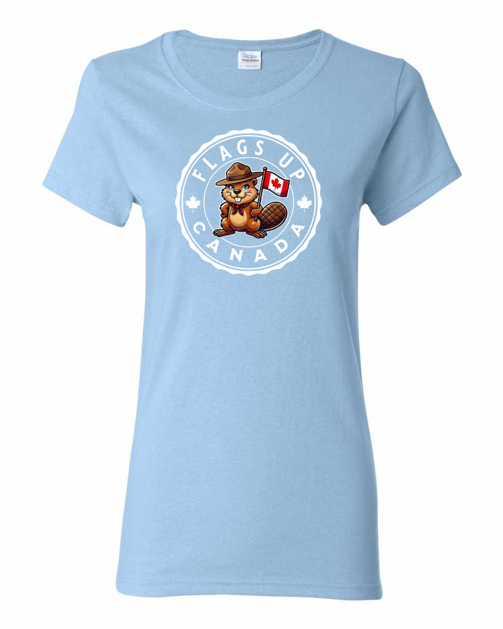 Flags Up Female Beaver Full Women's Tee - Gildan Canada (sewn Internationally )