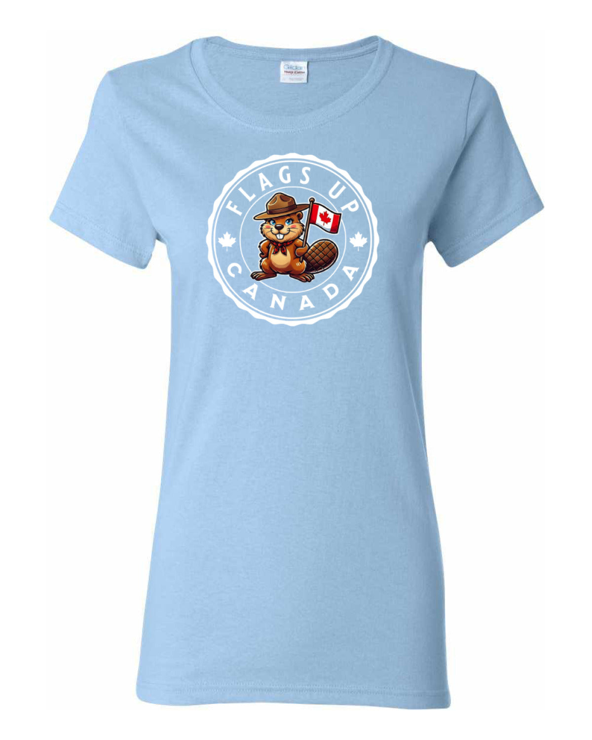 Flags Up Female Beaver  Women's Tee )