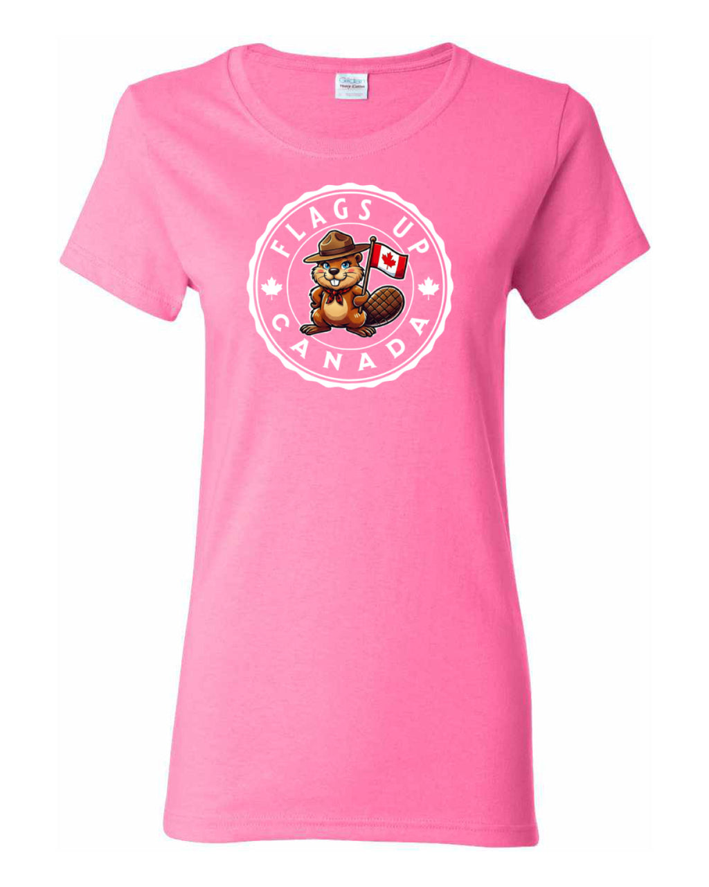 Flags Up Female Beaver  Women's Tee )