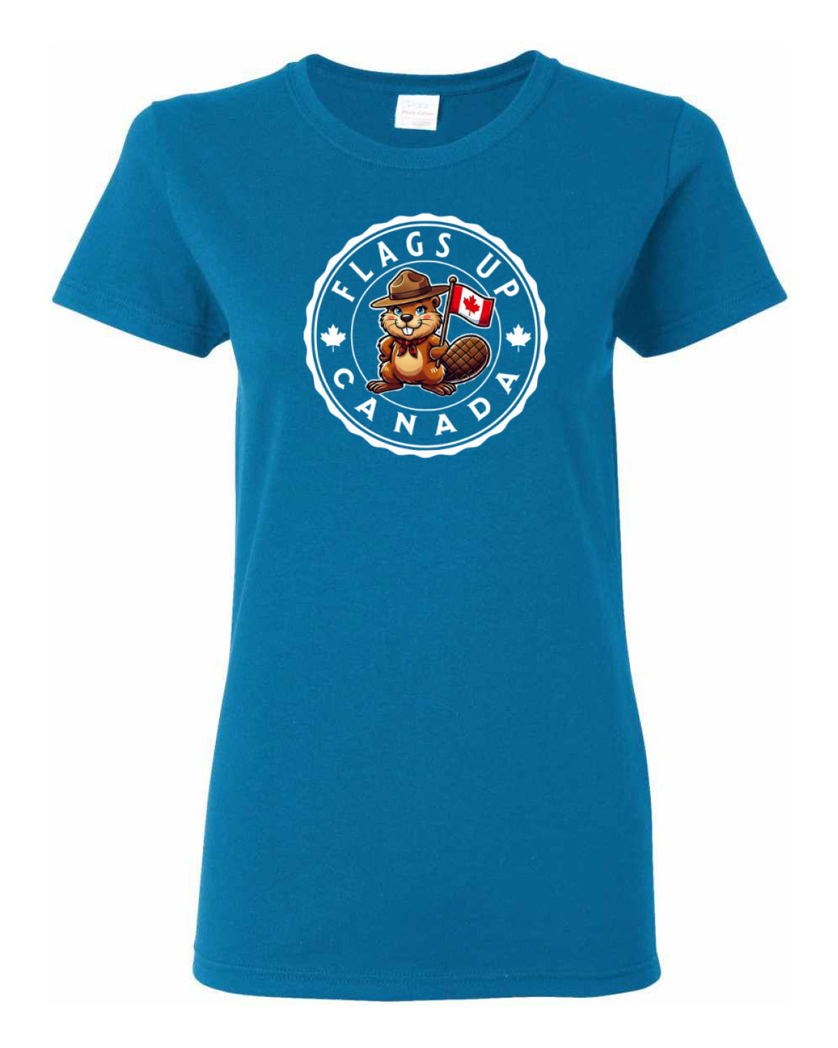 Flags Up Female Beaver  Women's Tee )