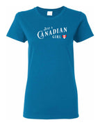 Just a Canadian Girl Heart Flag  Women's Tee