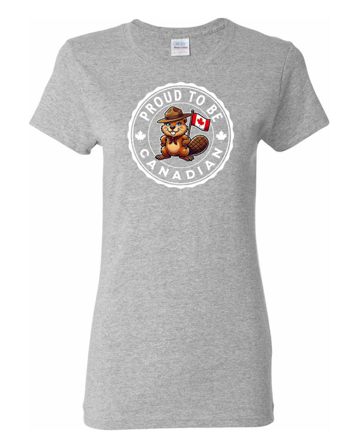 Proud to be Canadian Female Beaver  Women's Tee