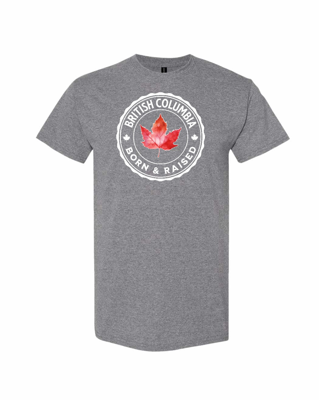 British Columbia  – Born & Raised Full Front Tee - Gildan Canada (sewn Internationally)