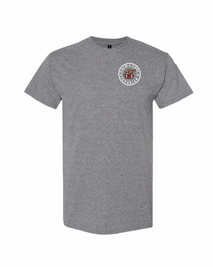 Calm Cool Canadian Beaver and Moose Left Chest Men's Tee - Gildan Canada (sewn Internationally)