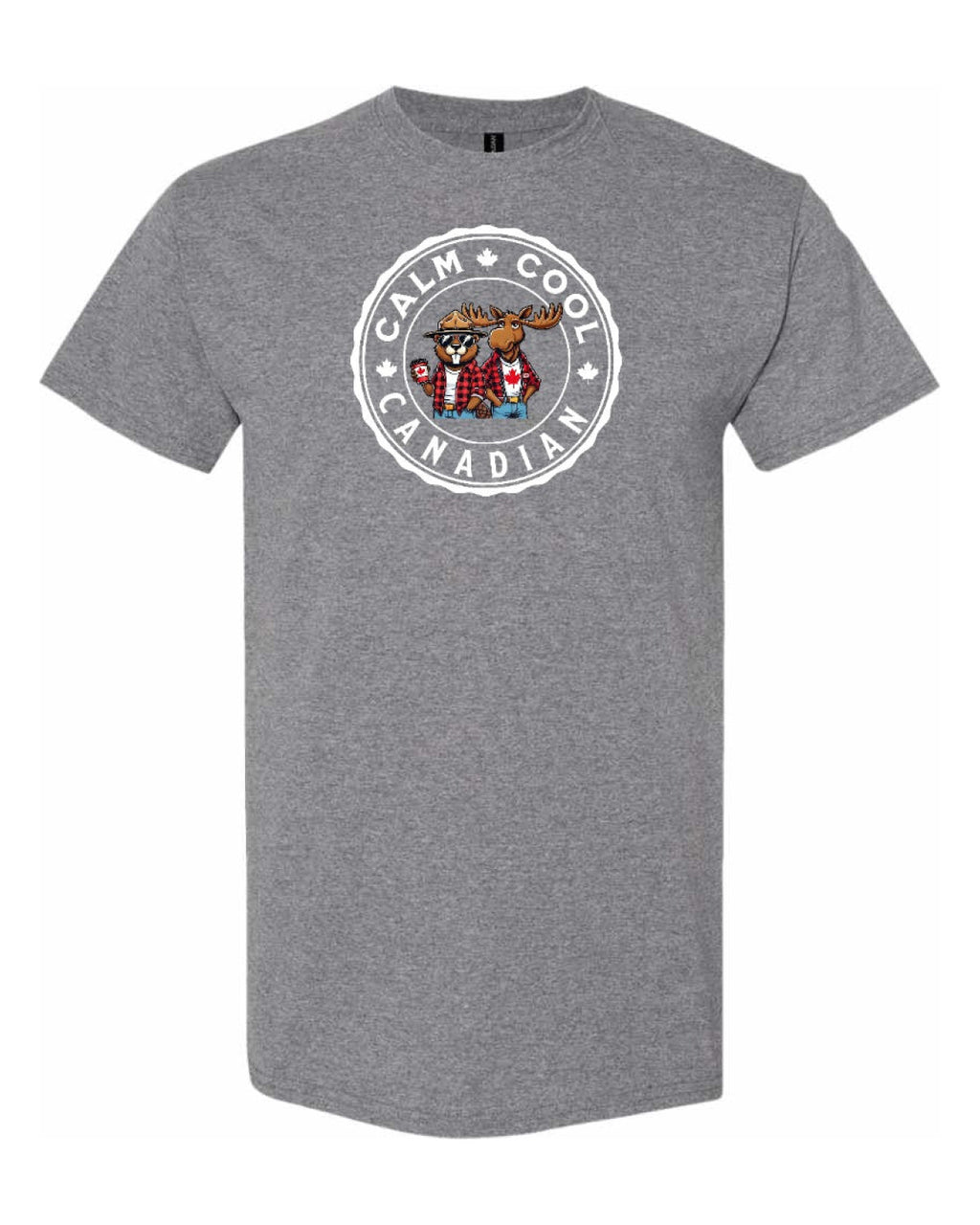 Calm Cool Canadian Beaver and Moose  Men's Tee