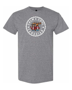 Calm Cool Canadian Beaver and Moose  Men's Tee