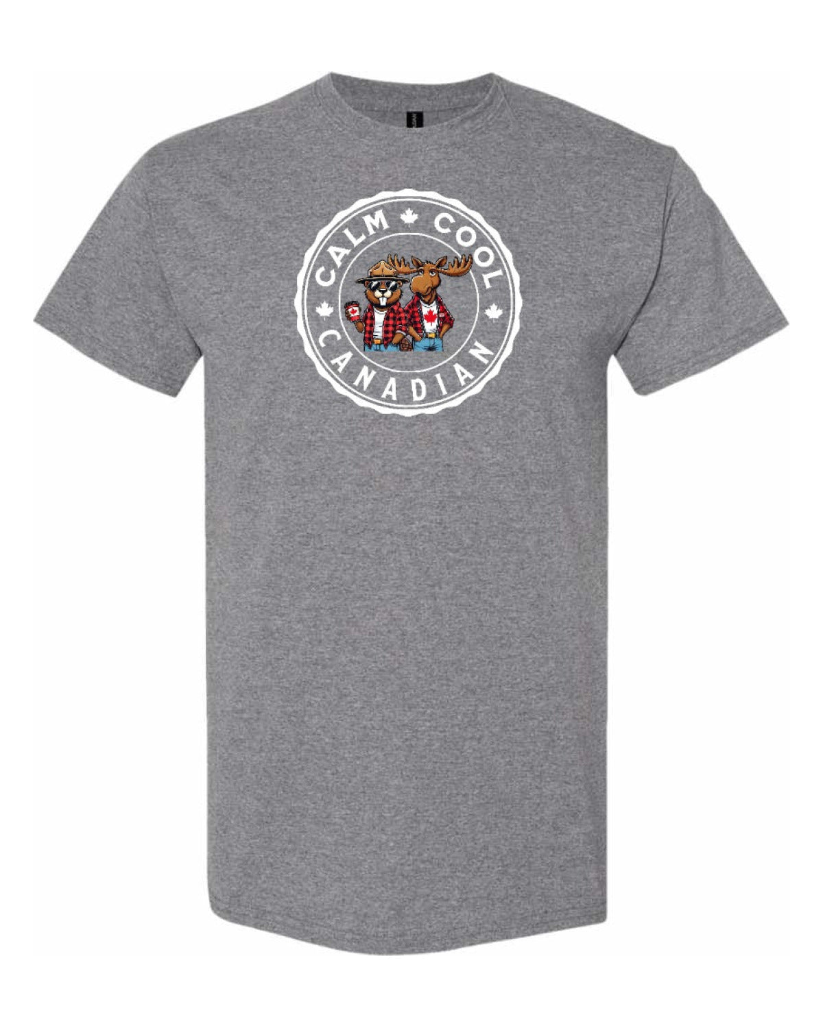 Calm Cool Canadian Beaver and Moose  Men's Tee