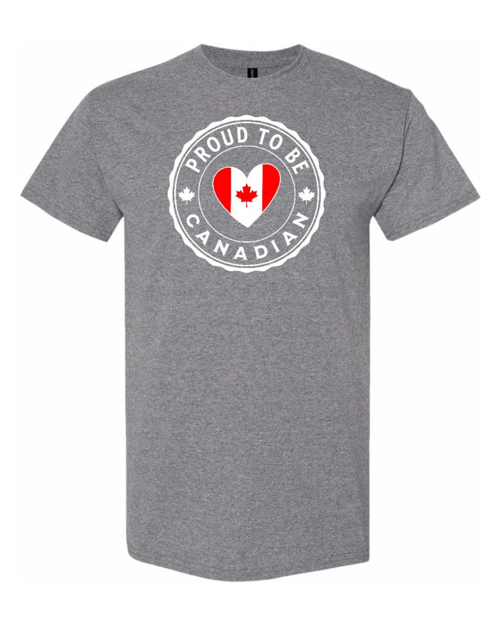 Proud to be Canadian heart flag Full Men's Tee