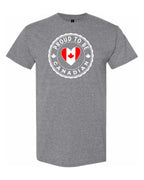 Proud to be Canadian heart flag Full Men's Tee