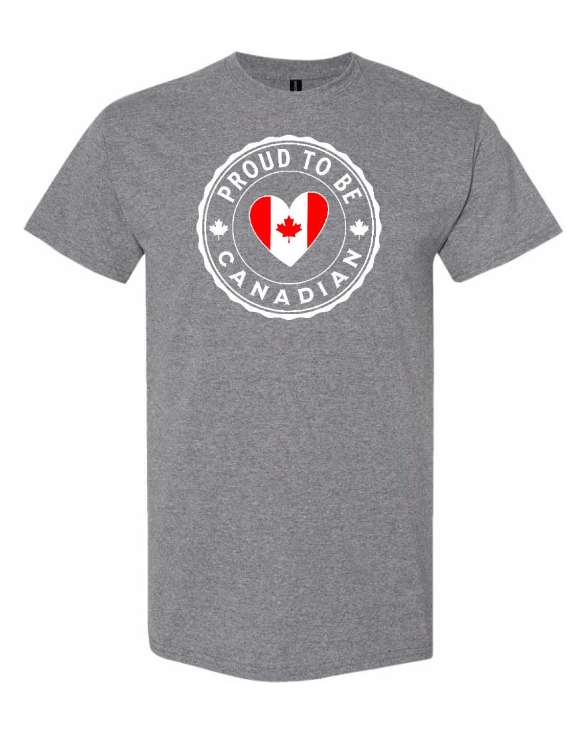 Proud to be Canadian heart flag Full Men's Tee