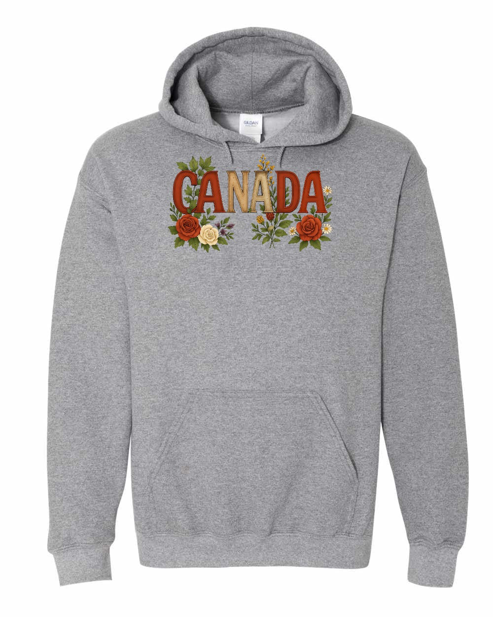 Canada Flowers Full Pullover - Gildan Canada (sewn Internationally)