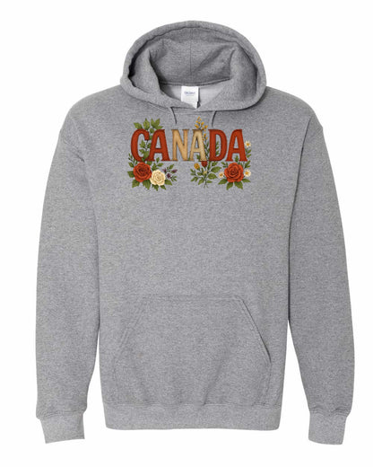 Canada Flowers Full Pullover - Gildan Canada (sewn Internationally)