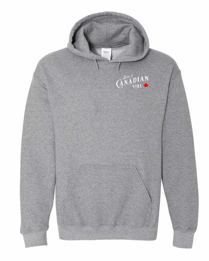 Just a canadian Girl Left Chest Pullover - Gildan Canada (sewn Internationally)