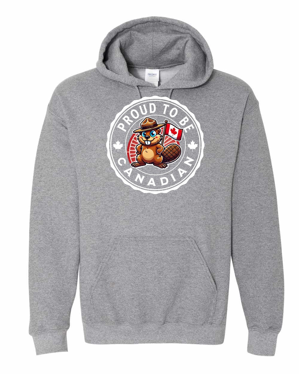 Proud to be Canadian Beaver Full Pullover - Gildan Canada (sewn Internationally)