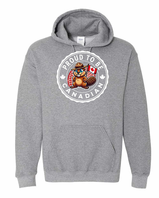 Proud to be Canadian Beaver Full Pullover - Gildan Canada (sewn Internationally)