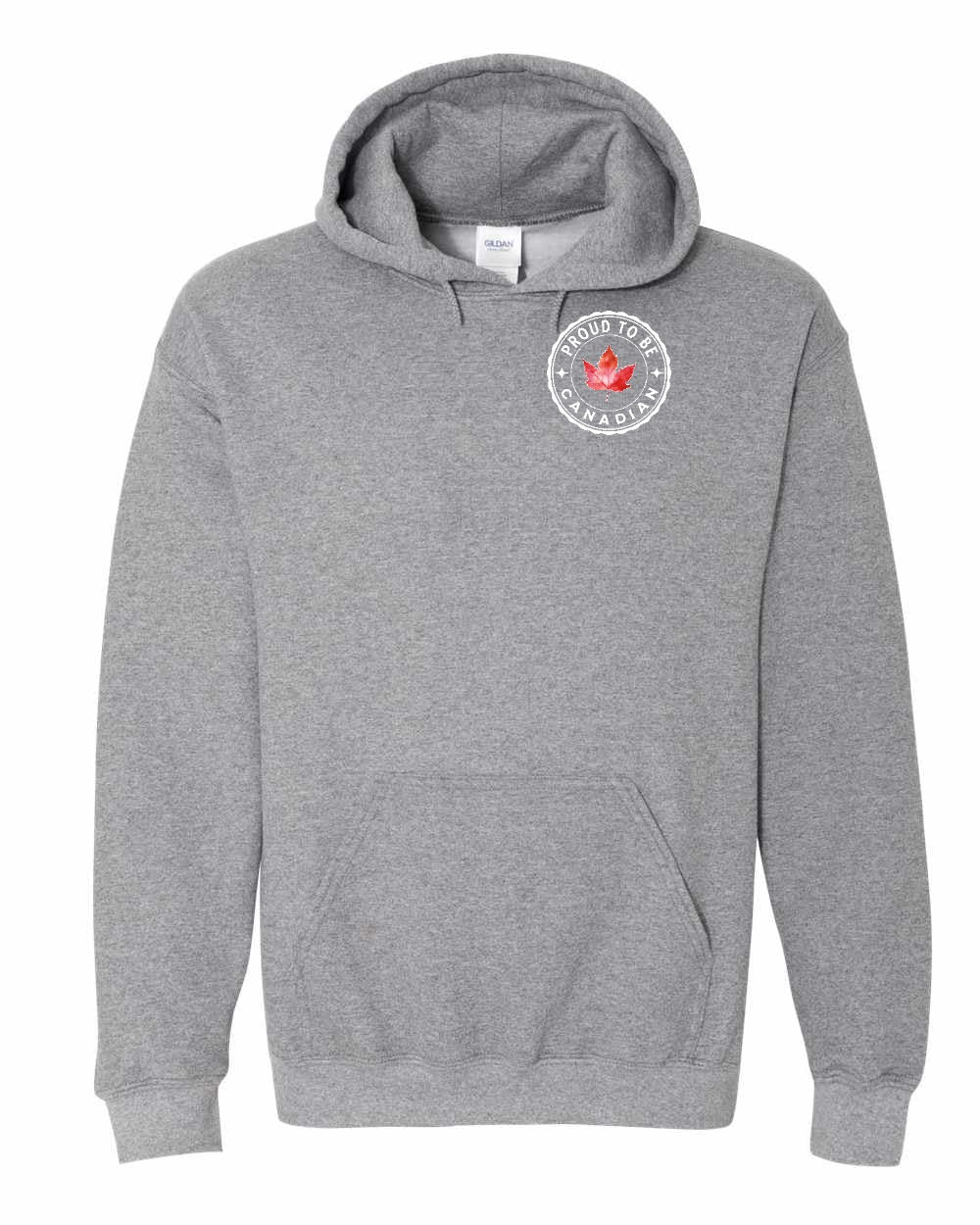 Proud to be Canadian Leaf Left Chest and Back Pullover - Gildan Canada (sewn Internationally)