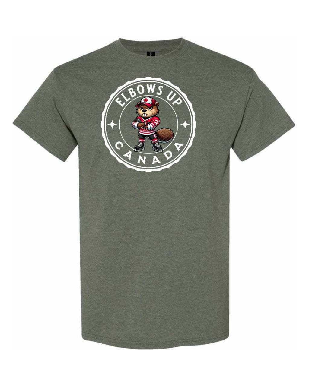 Elbows Up Hockey Beaver Men's Tee