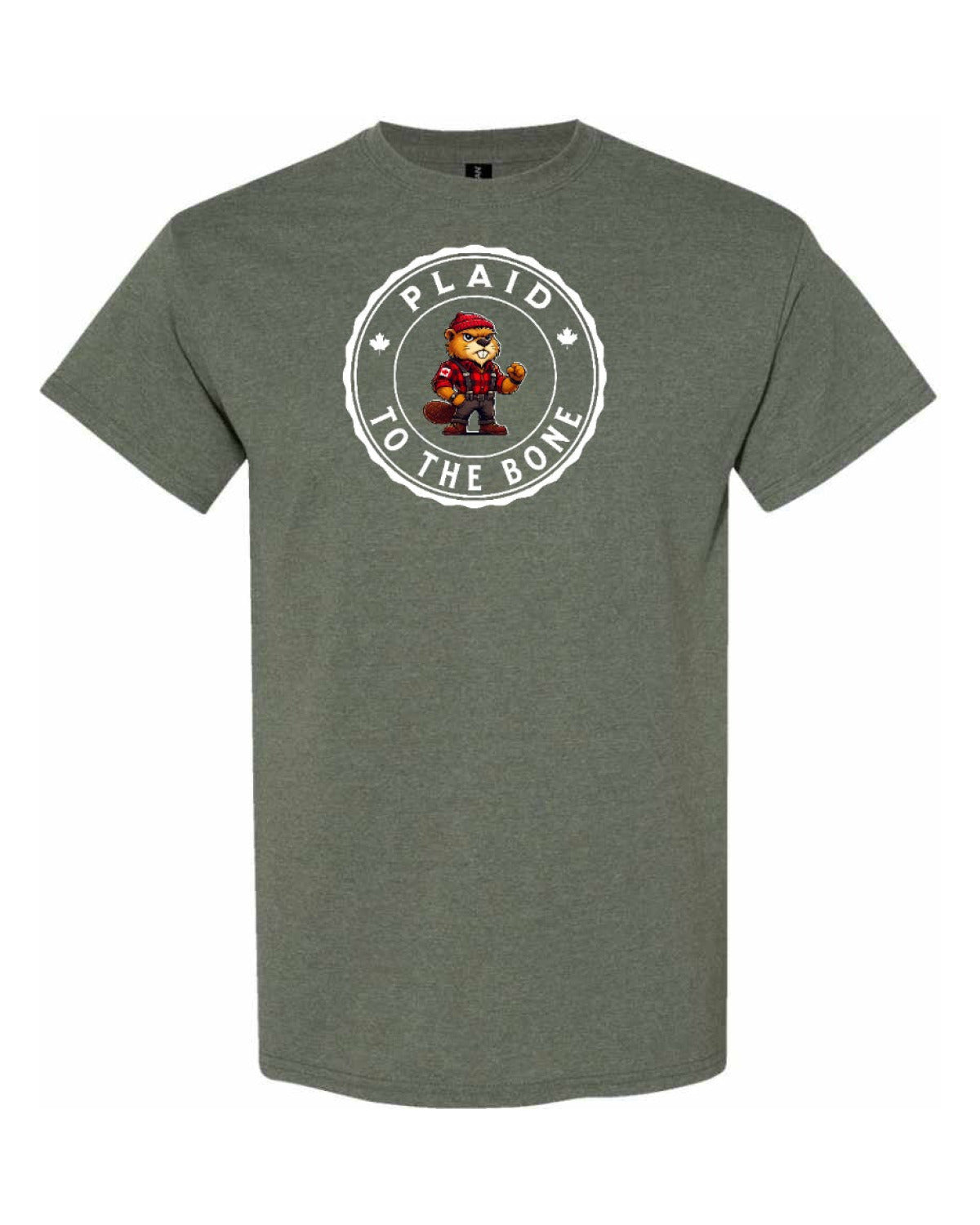 Plaid to the Bone Beaver  Men's Tee