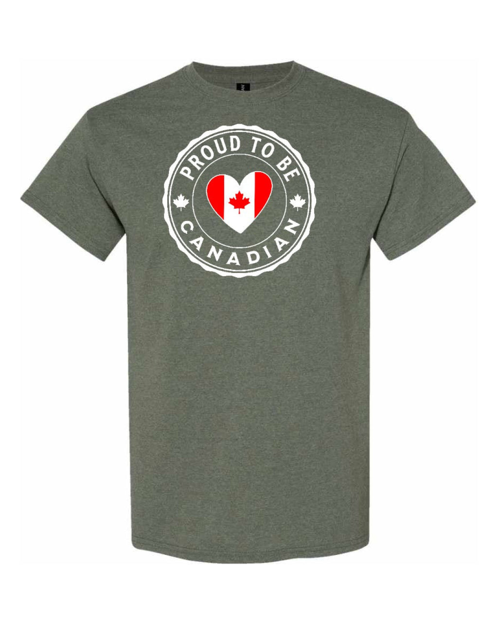 Proud to be Canadian heart flag Full Men's Tee
