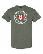 Proud to be Canadian heart flag Full Men's Tee