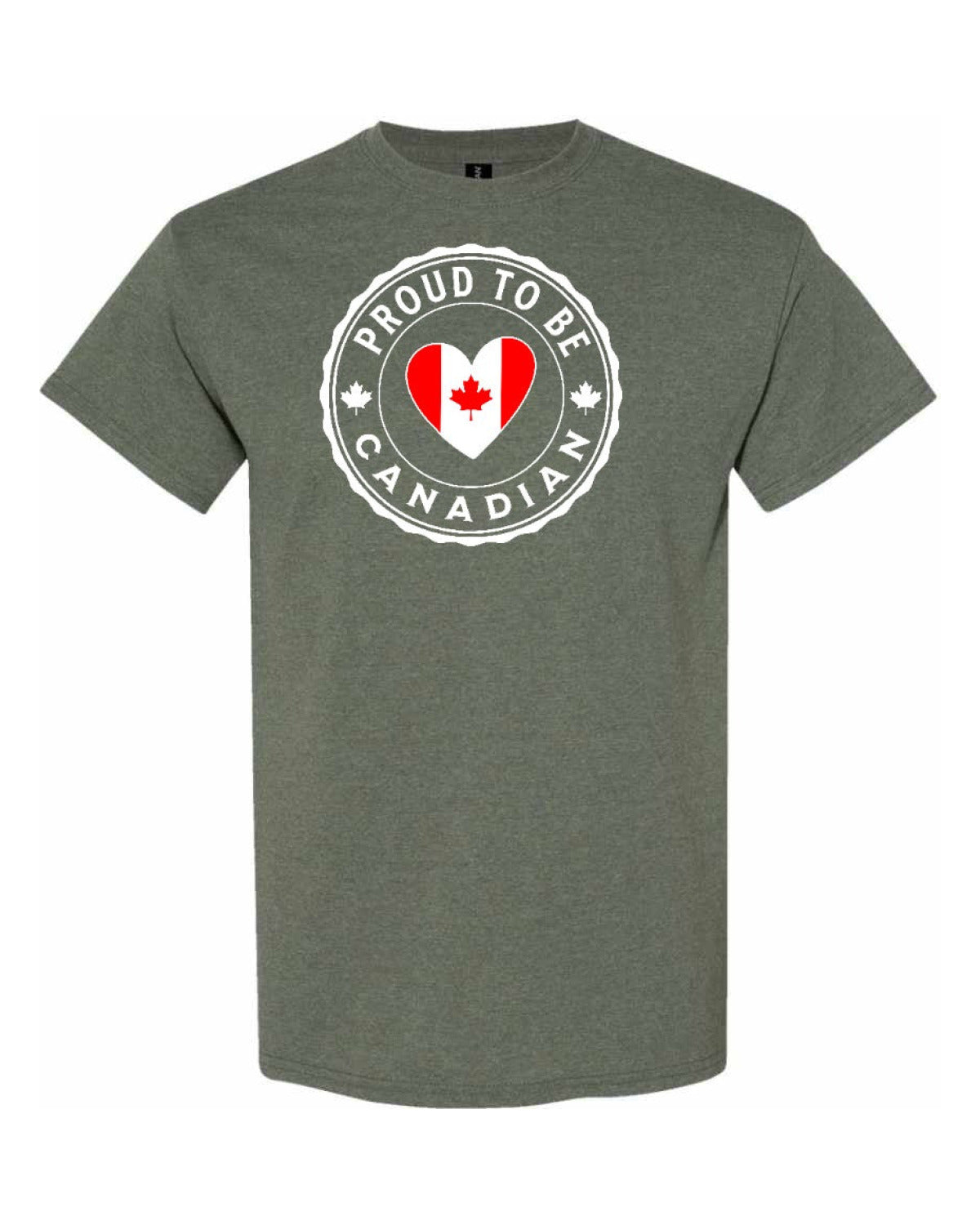 Proud to be Canadian heart flag Full Men's Tee