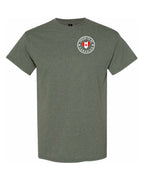 Proud to be Canadian Proud to be Heart Flag Left Chest and Back Men's Tee