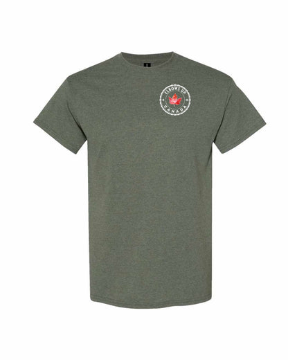 Elbows up Leaf Left Chest Men's Tee - Gildan Canada (sewn Internationally)