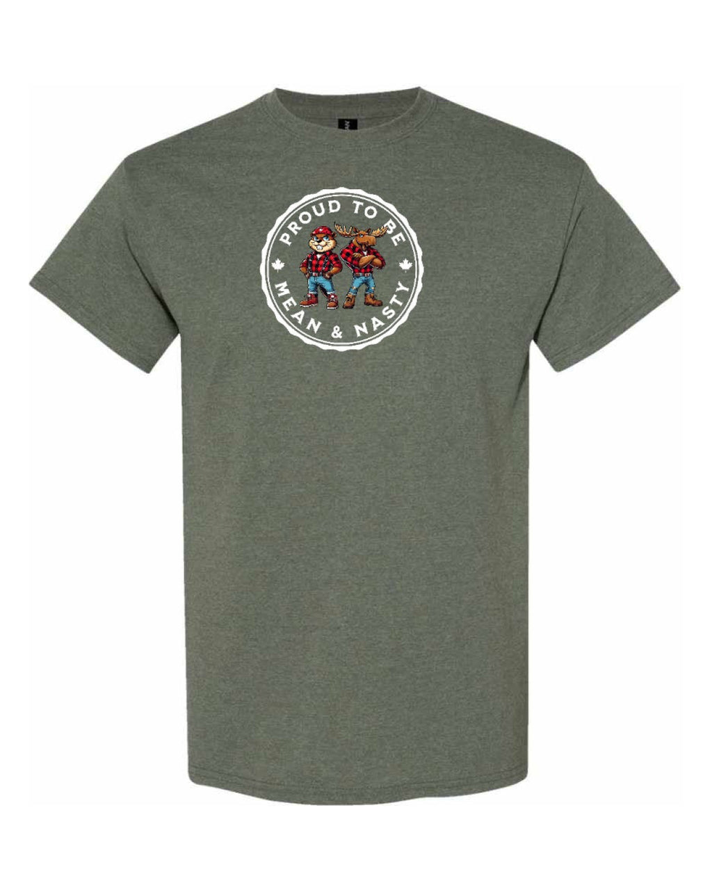 Proud to be Mean & Nasty Moose & Beaver Men's Tee