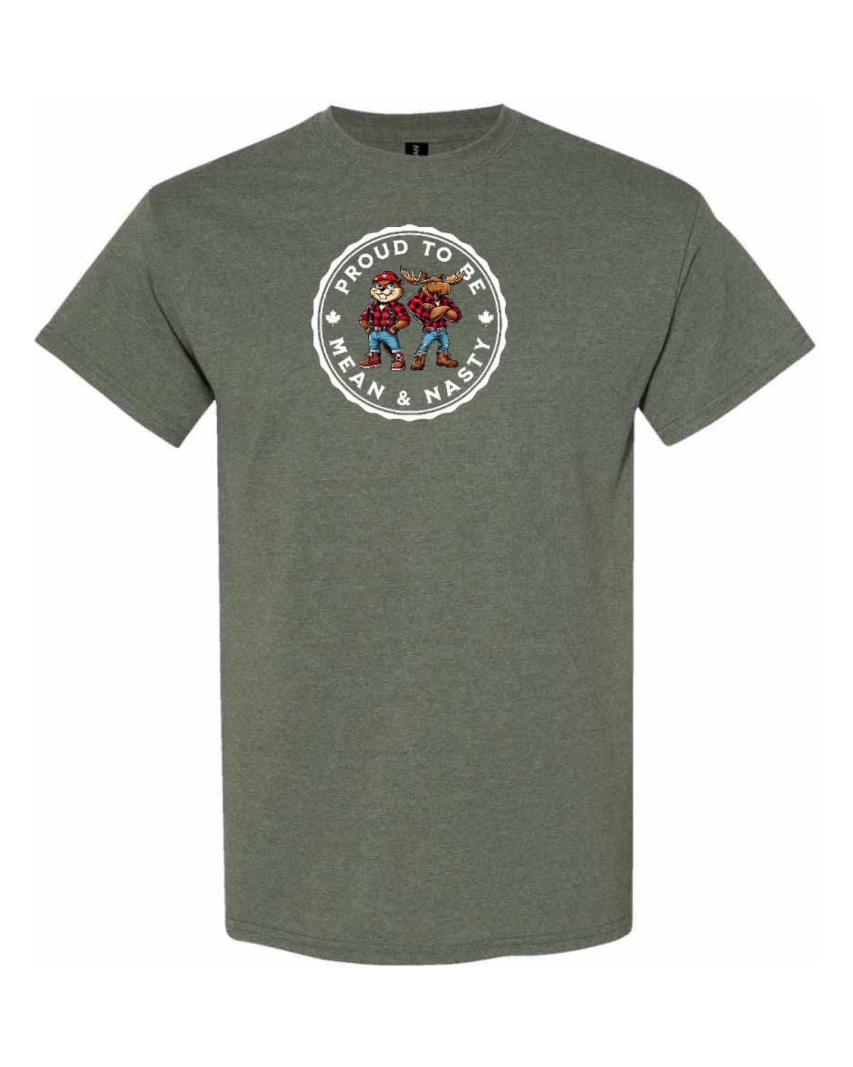 Proud to be Mean & Nasty Moose & Beaver Men's Tee